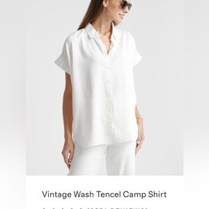 Quince White Button-Up Shirt